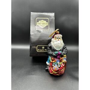 1998 CHRISTOPHER RADKO HARLEY SANTA 7" ORNAMENT 98-HAR-01